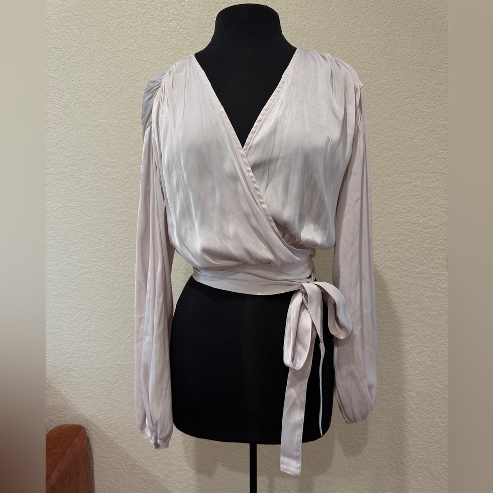 NWT By Together Silky Wrap and Tie Top